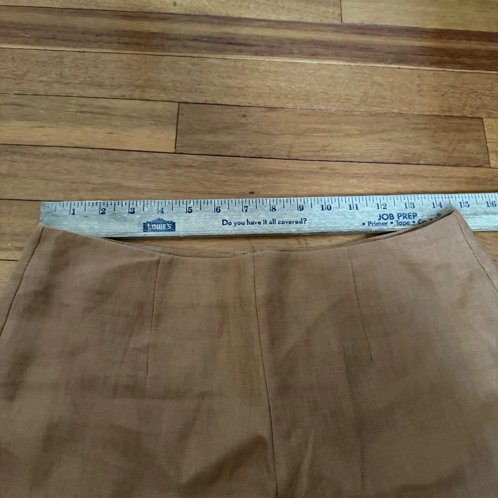 Reformation Justin Pants Womens 8 Brown 100% Linen High Rise Old Money Coastal
